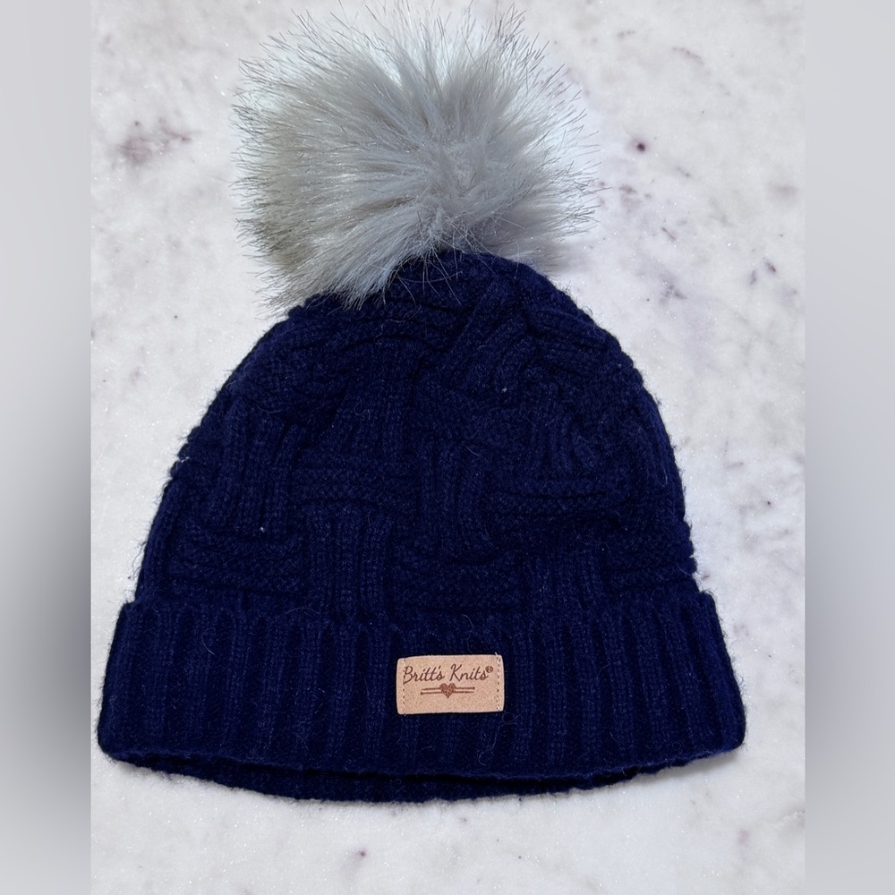 Britt’s Knits Navy Fleece Hat
